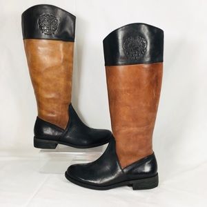 Vince Camuto Leather Tall Western Riding Boots 9.5